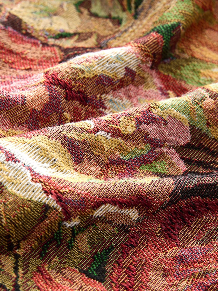 Multicolour Floral Tapestry Long Sleeve Shacket - Image 7 of 7