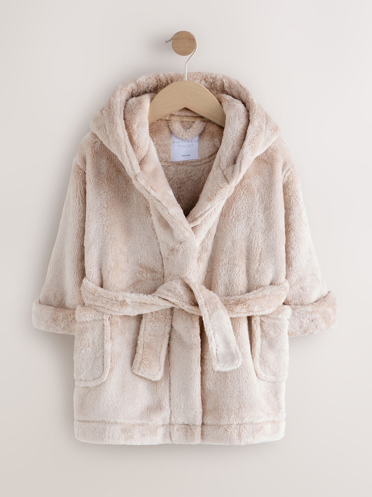 Buy Cream Soft Touch Fleece Dressing Gown (9mths-16yrs) from Next Kuwait