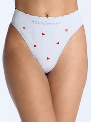 Boux Avenue Floral Print Embroidered Bralette And Thongs Set - Image 5 of 8