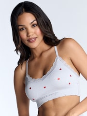 Boux Avenue Floral Print Embroidered Bralette And Thongs Set - Image 6 of 8