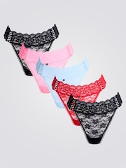 Boux Avenue Multicoloured Ellie Thongs 5 Pack - Image 1 of 1