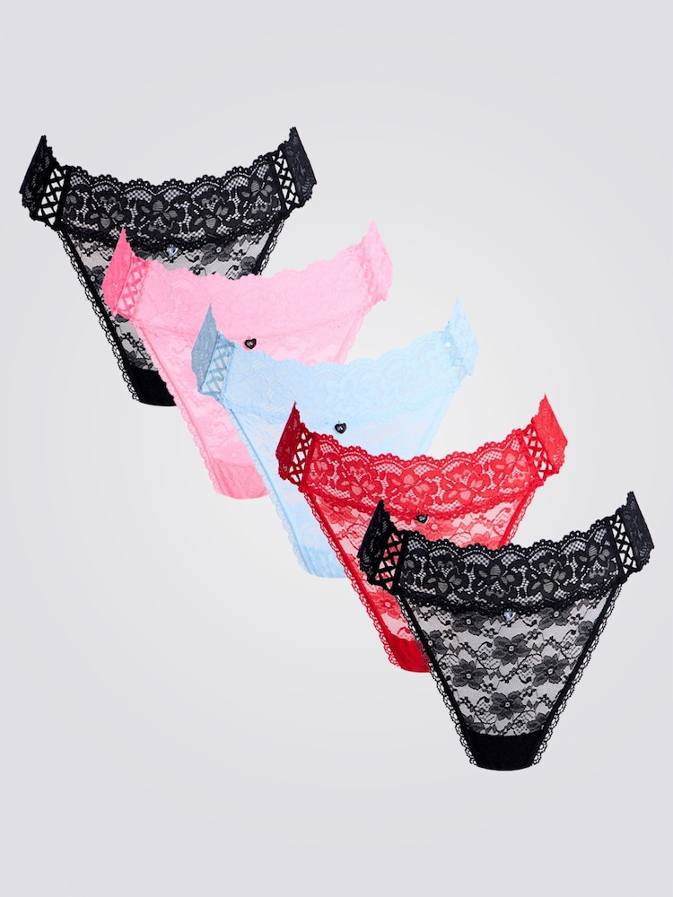 Boux Avenue Multicoloured Ellie Thongs 5 Pack - Image 1 of 1
