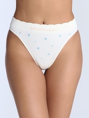 Boux Avenue Floral Print Embroidered Bralette And Thongs Set - Image 5 of 5