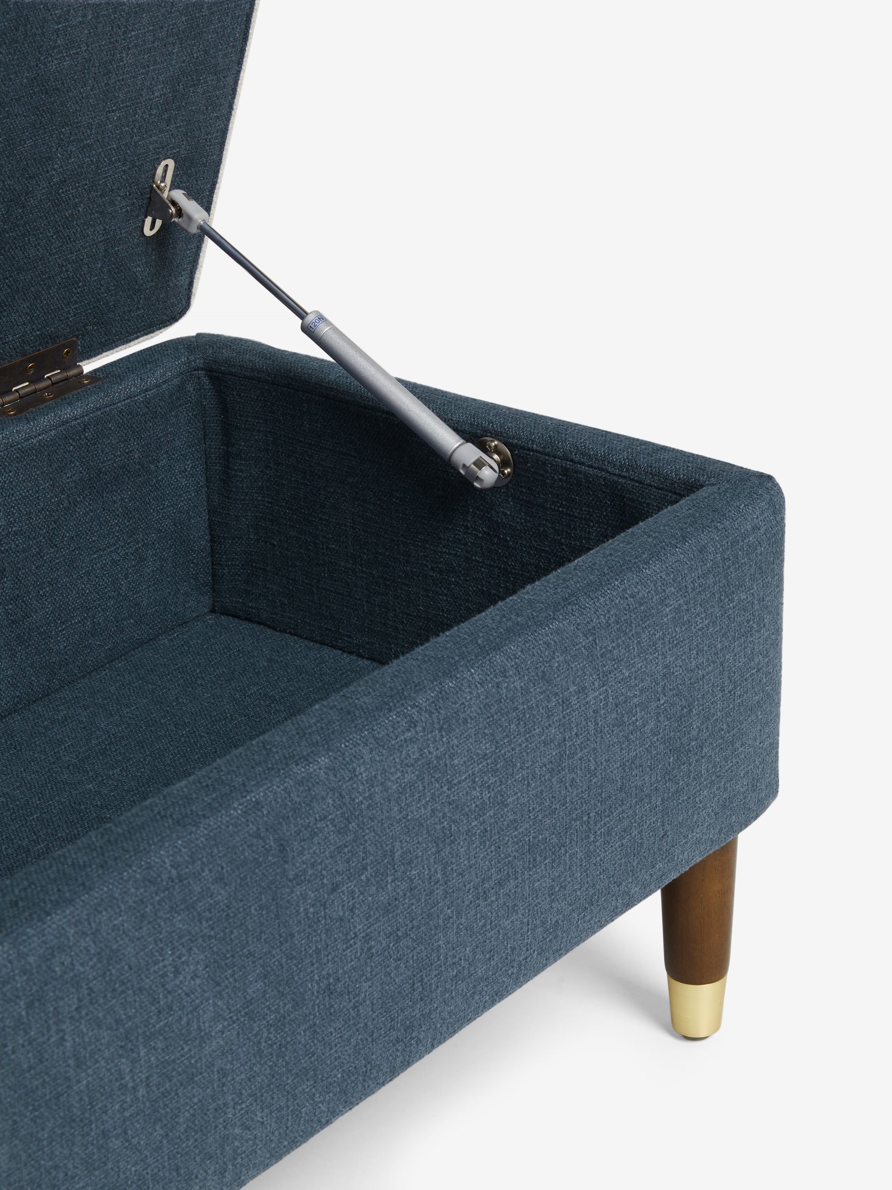 Buy Nina Campbell Clabon Indigo Blue Rosebury Storage Ottoman