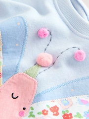 Blue Floral Butterfly Top & Shorts Set (3mths-7yrs) - Image 9 of 10