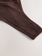 self. Chocolate Thong Mesh Wrap Front Thong - Image 11 of 11