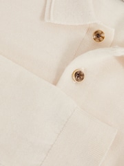 Reiss Snow Trafford Merino Wool Long-Sleeve Polo Shirt - Image 4 of 4