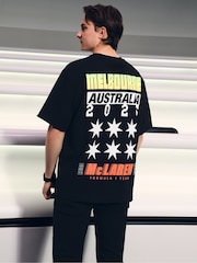 Reiss Black Melbourne McLaren F1 Team Melbourne GP T-Shirt - Image 1 of 8