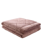 William Morris At Home Tearose Strawberry Thief Embossed Quilted Bedspread - Image 3 of 4