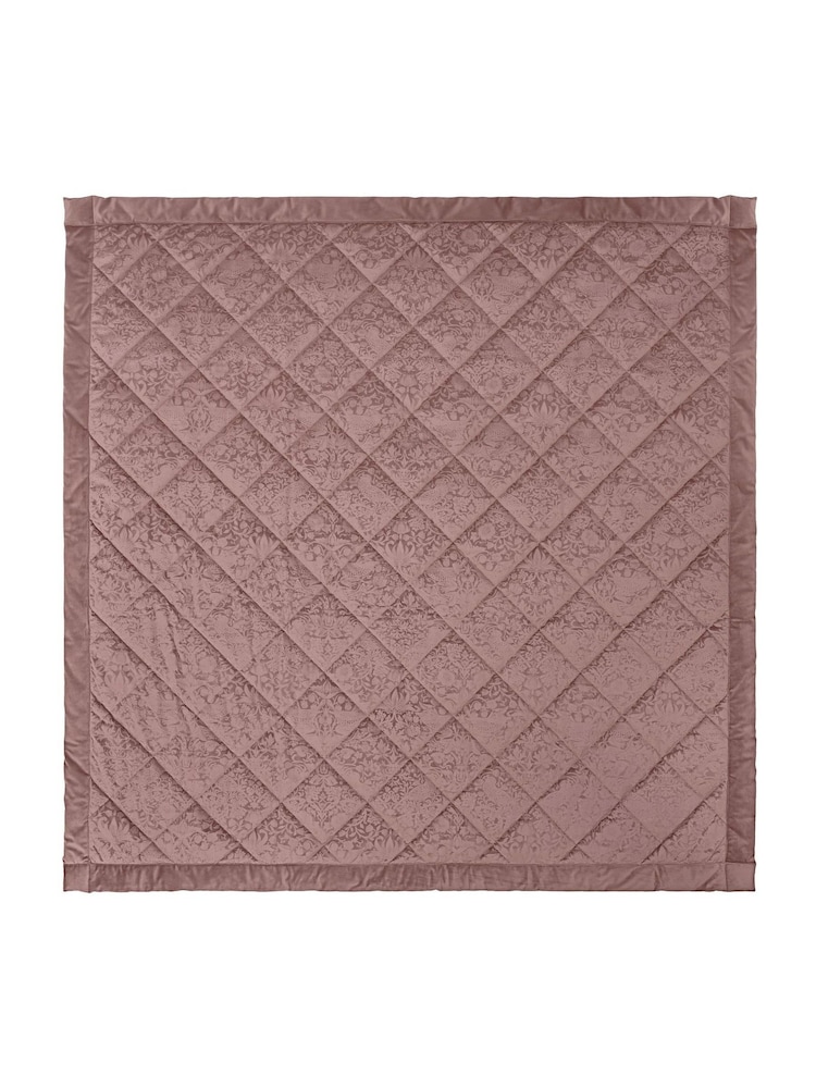 William Morris At Home Tearose Strawberry Thief Embossed Quilted Bedspread - Image 4 of 4