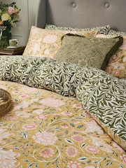 William Morris At Home Gold Double Bough Duvet Cover and Pillowcase Set 220 Th Count - Image 8 of 8