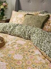 William Morris At Home Set of 2 Gold Double Bough Pillowcases 220 Thread Count - Image 2 of 5