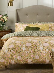 William Morris At Home Set of 2 Gold Double Bough Pillowcases 220 Thread Count - Image 3 of 5