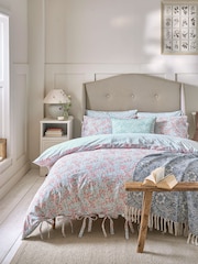 William Morris At Home Set of 2 Powder Blue Madder Clover Pillowcases 200 Thread Count - Image 2 of 4