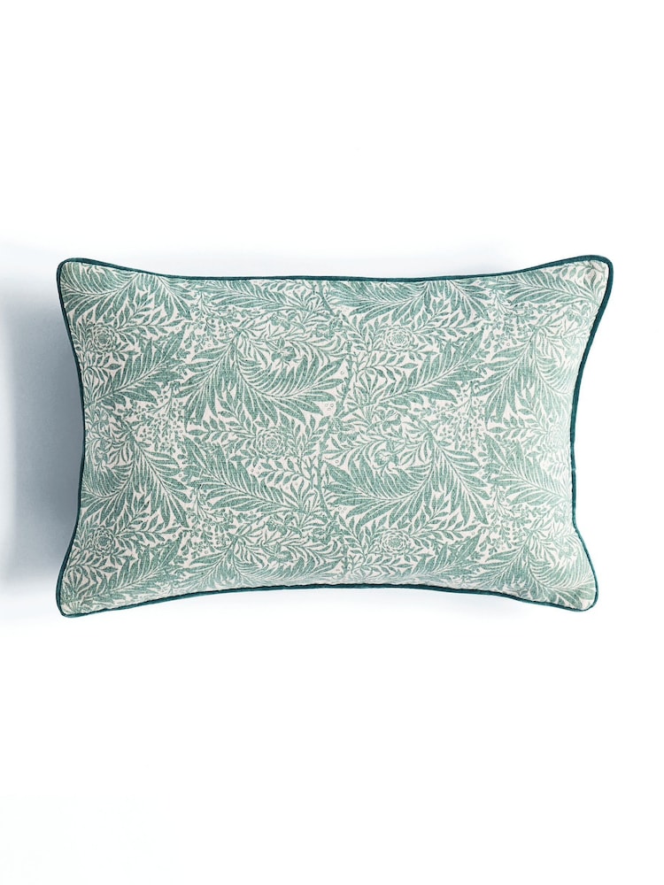 William Morris At Home Seafoam Larkspur Cushion - Image 3 of 4
