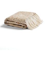 William Morris At Home Hessian Natural Marigold Throw - Image 2 of 3