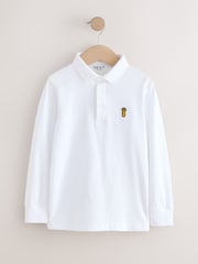 White Long Sleeve Polo Shirt (3-16yrs) - Image 1 of 4