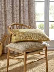 William Morris At Home Hessian Natural Larkspur Cushion - Image 1 of 3