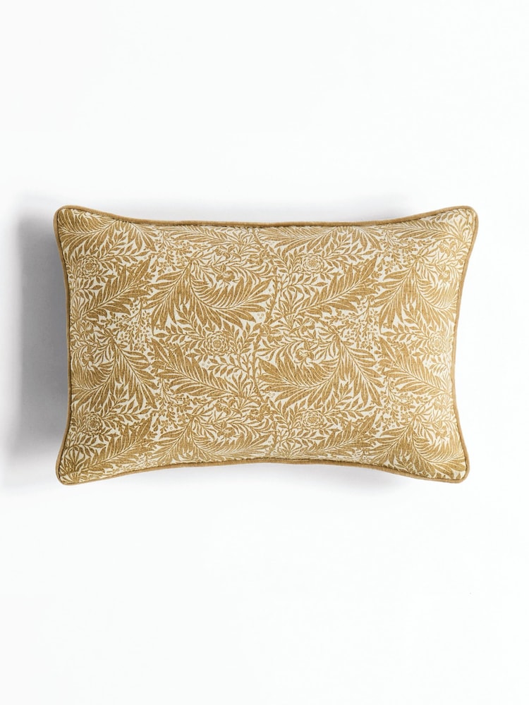 William Morris At Home Hessian Natural Larkspur Cushion - Image 2 of 3