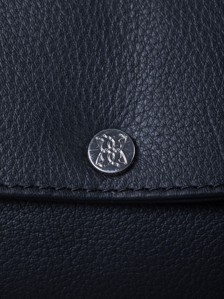 Lakeland Leather Black Mini Tawns Flapover Bag - Image 4 of 4