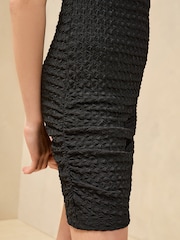 Lipsy Black Teen Texture Jersey Bodycon Dress (9-16yrs) - Image 5 of 5