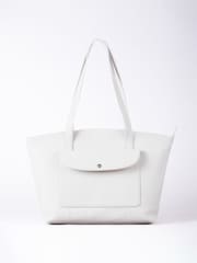 Lakeland Leather Off White Temple Tote Bag - Image 1 of 7