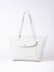 Lakeland Leather Off White Temple Tote Bag - Image 2 of 7