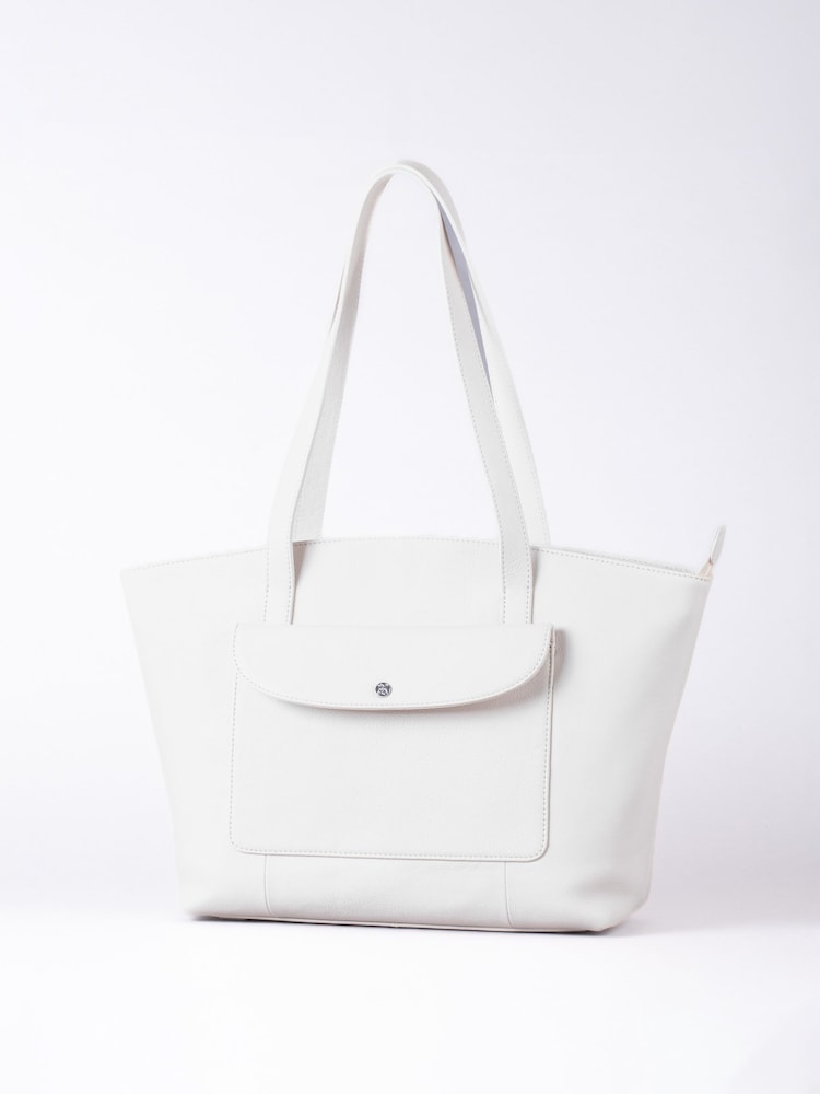 Lakeland Leather Off White Temple Tote Bag - Image 2 of 7