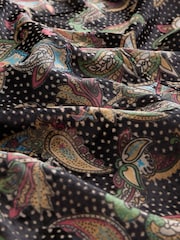 Negro/multicolor - Flocked Velvet Paisley Blouse - Imagen 2 de 3