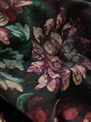 Estampa floral preta - Blusa long sleeve com bainha bolha - Imagem 7 de 8