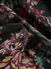 Estampa floral preta - Blusa long sleeve com bainha bolha - Imagem 8 de 8