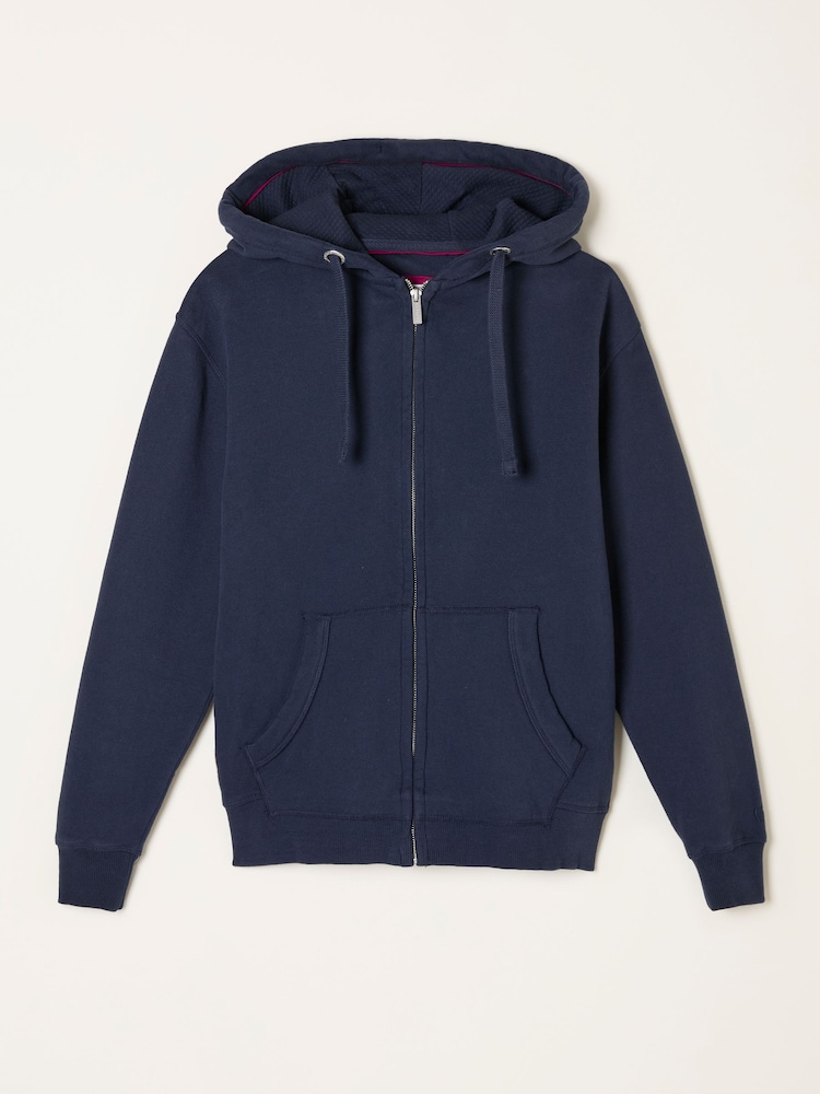 FatFace Amy Navy Zip Through Hoodie - Image 1 of 1