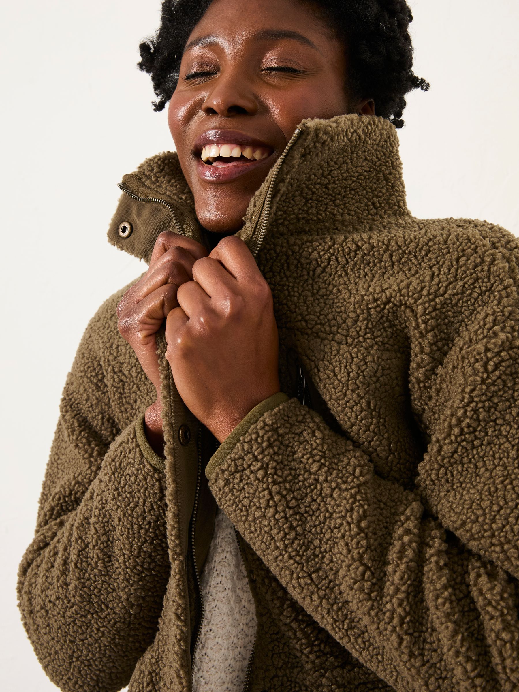 Buy FatFace Hadley Olive Green Zip Through Fleece Jacket from Next USA