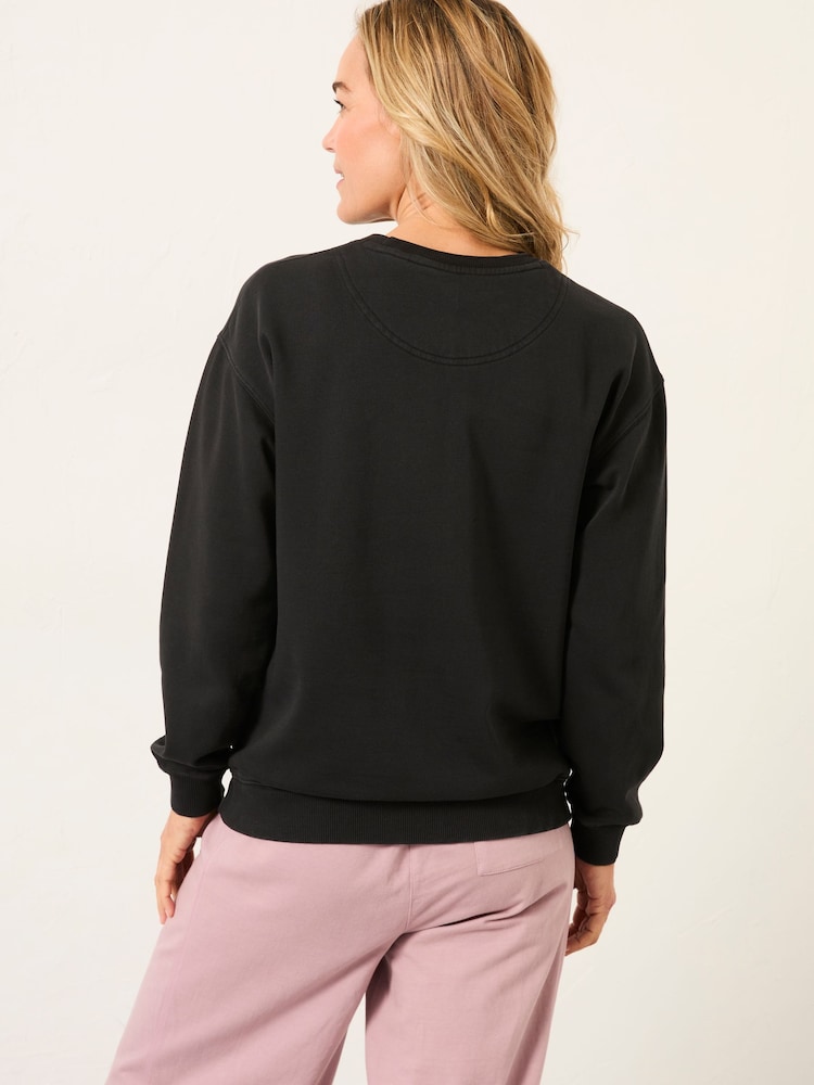 FatFace Georgia Black Crew Sweatshirt - Image 2 of 5