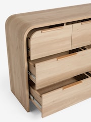 Mid Natural Mia Oak Effect 7 Drawer Chest of Drawers - Image 9 of 9