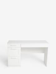 White Flynn Paint Effect Console Dressing Table - Image 3 of 7