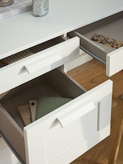 White Flynn Paint Effect Console Dressing Table - Image 7 of 7