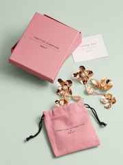 Gold Tone Tabitha Simmons x Next Posey Floral Print Statement Drop Earrings - Image 11 of 11