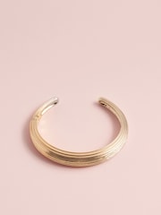 Gold Tone Tabitha Simmons x Next Bella Ridged Cuff Bracelet - Image 2 of 5