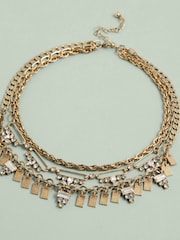 Gold Tone Tabitha Simmons x Next Maggie P Vintage Layered Necklace - Image 5 of 7