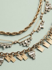 Gold Tone Tabitha Simmons x Next Maggie P Vintage Layered Necklace - Image 6 of 7
