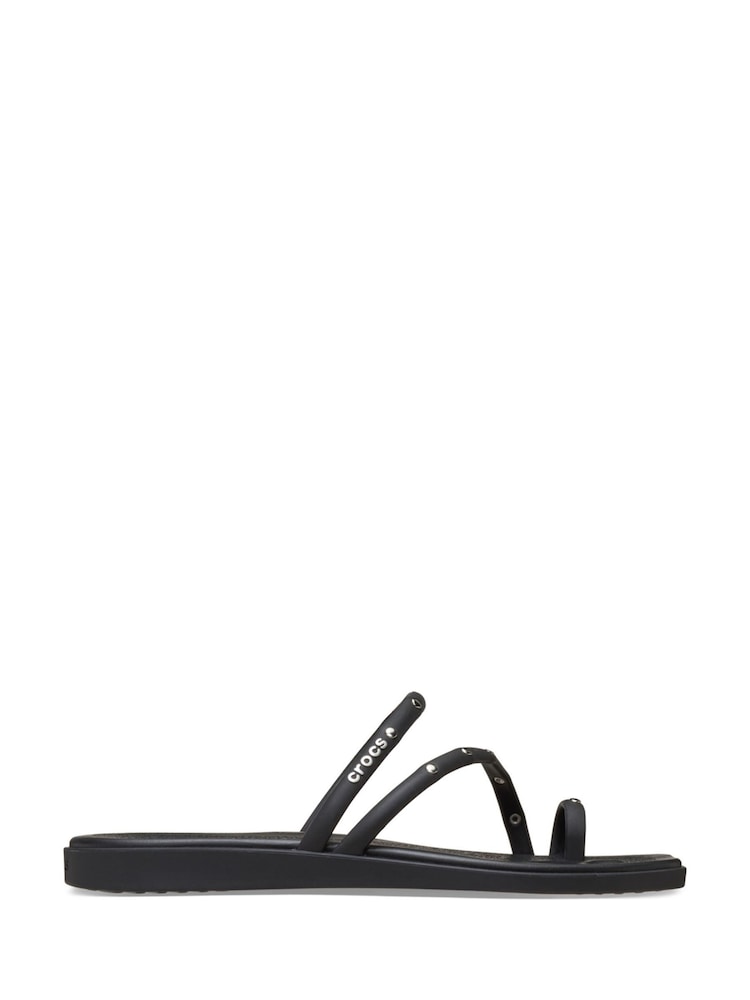 Crocs Black Miami Studded Toe Loop Sandals - Image 1 of 7