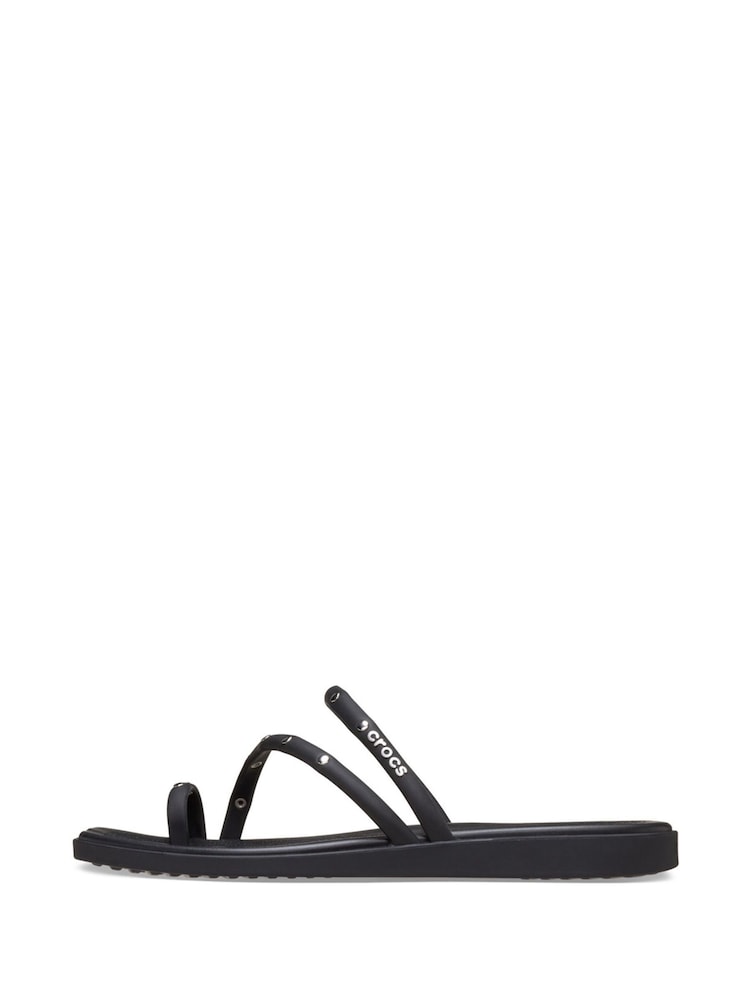 Crocs Black Miami Studded Toe Loop Sandals - Image 2 of 7