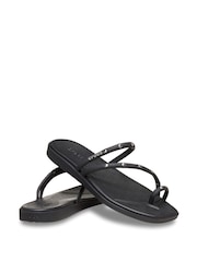 Crocs Black Miami Studded Toe Loop Sandals - Image 4 of 7