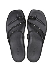 Crocs Black Miami Studded Toe Loop Sandals - Image 6 of 7