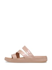 Crocs Pink Getaway Patent Strappy Sandals - Image 3 of 7