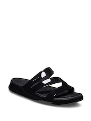 Crocs Black Getaway Patent Strappy Sandals - Image 3 of 7