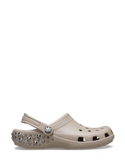 Crocs Brown Classic Studded Clogs - Image 1 of 7
