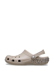 Crocs Brown Classic Studded Clogs - Image 2 of 7