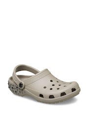 Crocs Brown Classic Studded Clogs - Image 3 of 7